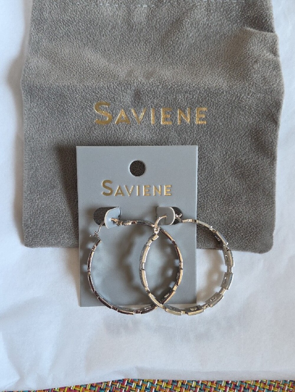 Saviene chain link hoop earrings - Picture 4 of 9